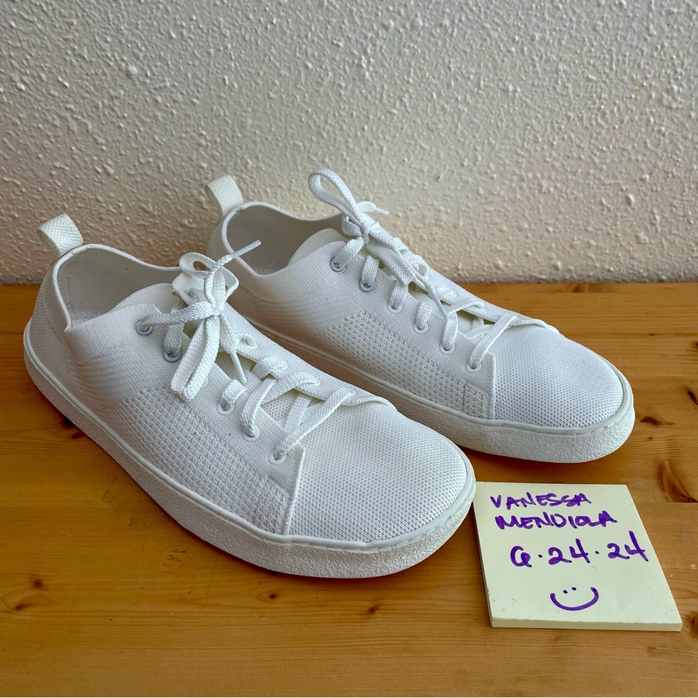 Groundies White Knit Vision Barefoot Minimalist Sneaker - Size EU42
